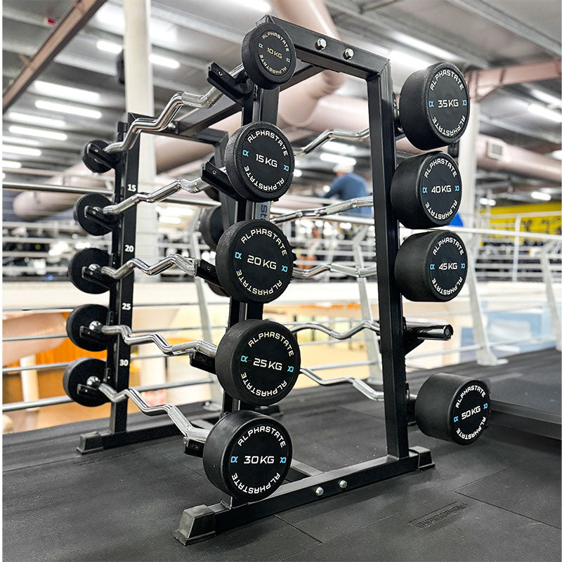 Fixed EZ Barbells (10-50kg) + Rack