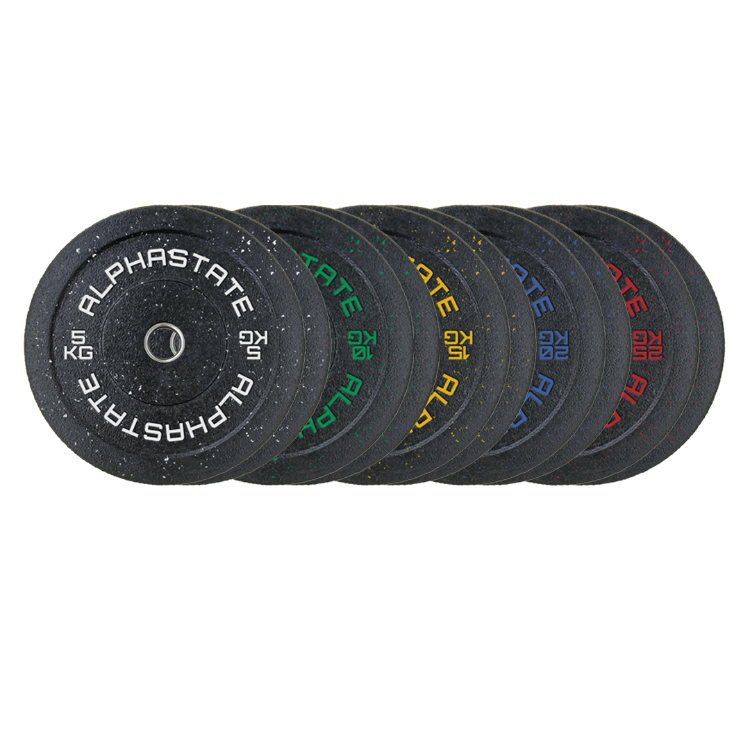 AlphaState Speckled Hi-Temp Bumper Plate Set (5-25kg)