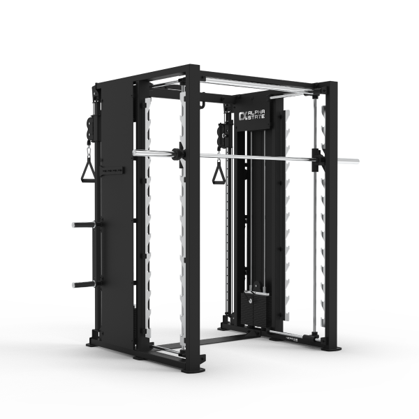 Smith Machine & Functional Trainer Combo - Nemesis Series Free Weight