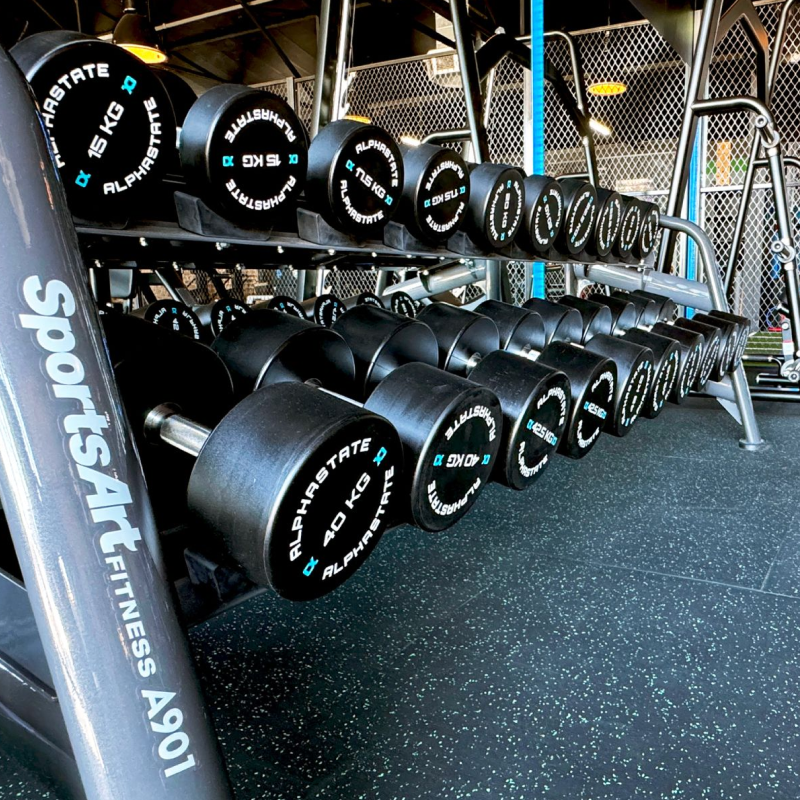 Round PU Rubber Dumbbell Set – 32.5kg-50kg